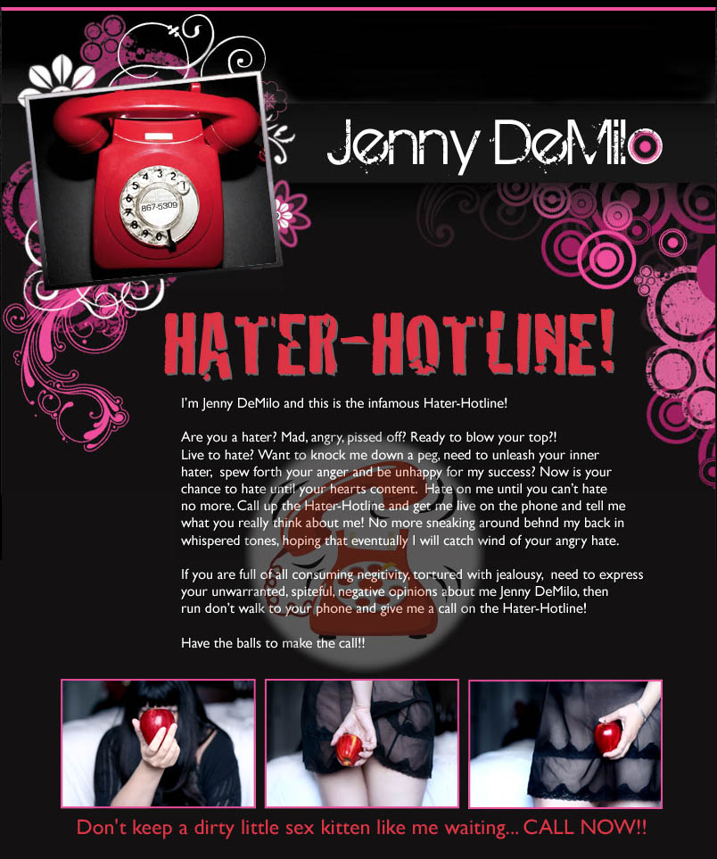 804px x 963px - Hater-HotlineÂ© | Jenny DeMilo